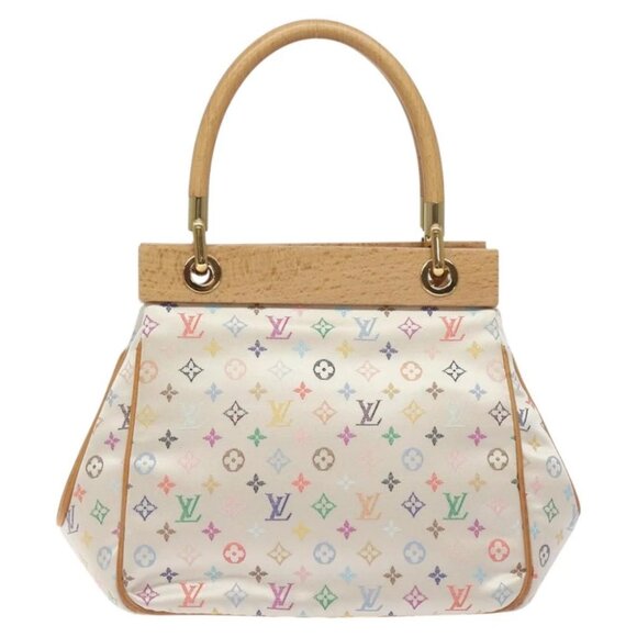 LOUIS VUITTON Monogram Multicolor Abelia Bag Satin White M92936 LV Auth sw895V - Picture 3 of 16